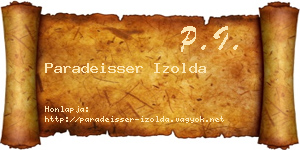 Paradeisser Izolda névjegykártya